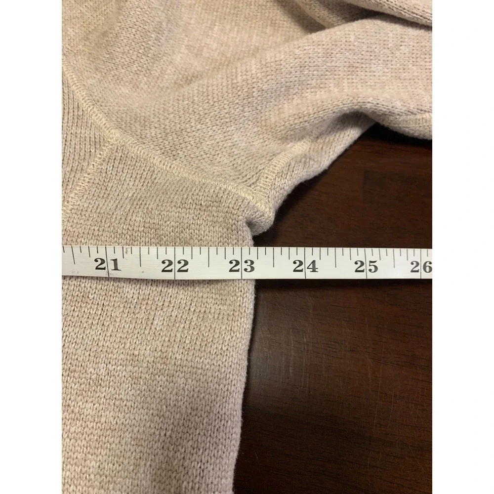 Woolrich Tan Heathered Quarter Zip Knit Pullover Sweater Large
